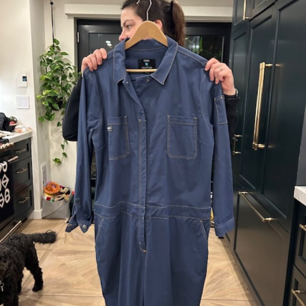 Wildfang Essential High Waisted Coverall - 'Blue'  - size: XL